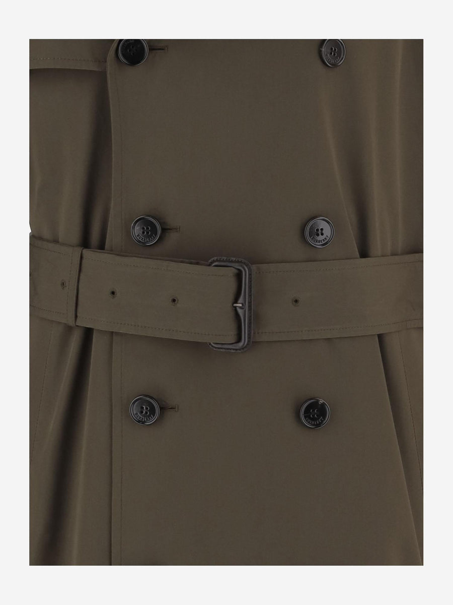 Double-Breasted Cotton Coat Military Green