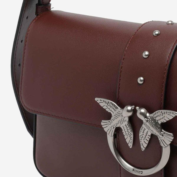 Shoulder Bag Burgundy Leather