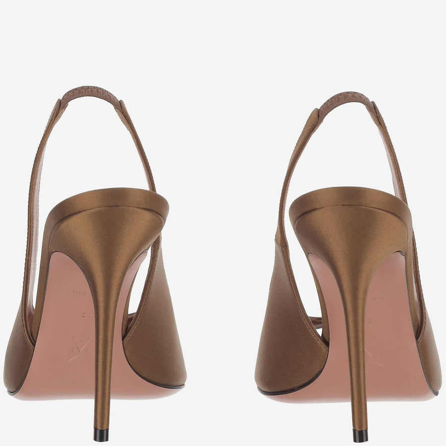Silk Slingback Brown Shoe