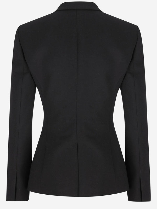 Stretch Wool Blend Jacket Black