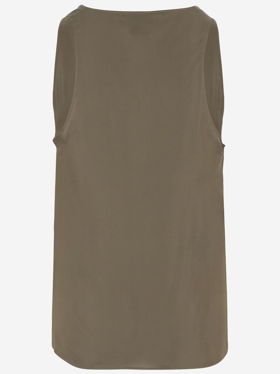 Tank Top Viscose Khaki