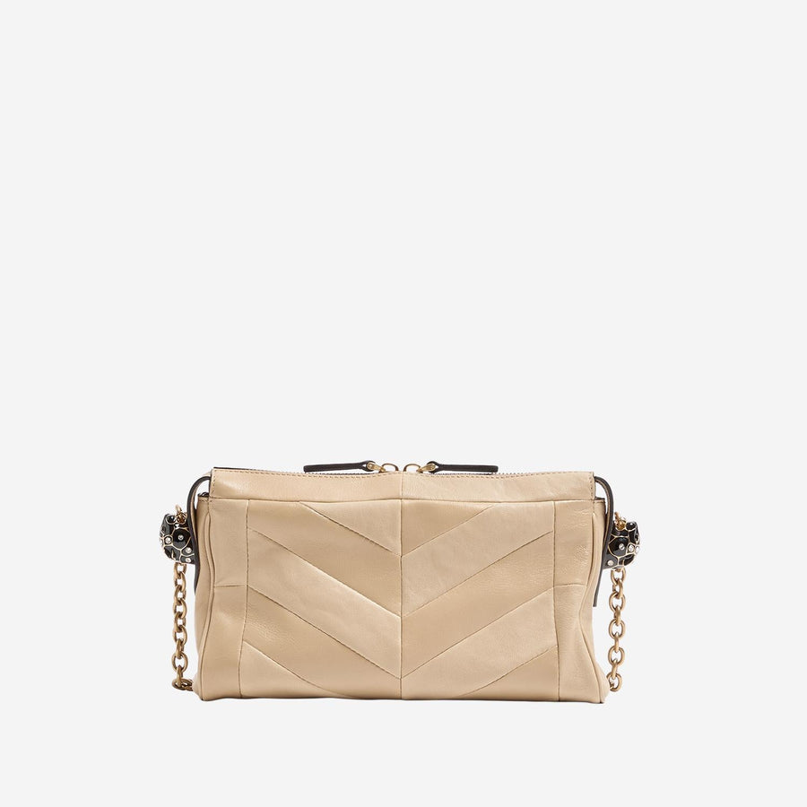 Panthea Leather Bag Beige Shoulder