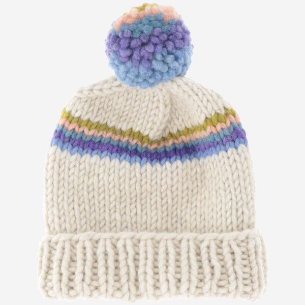 Wool Beanie With Pom Finnshep Hat