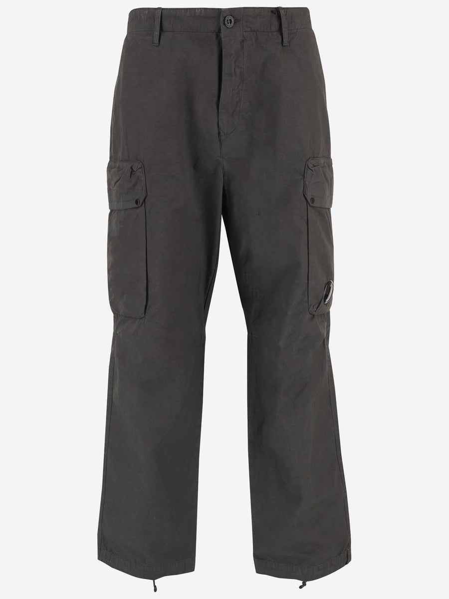 Cotton Cargo Trousers Dark Grey