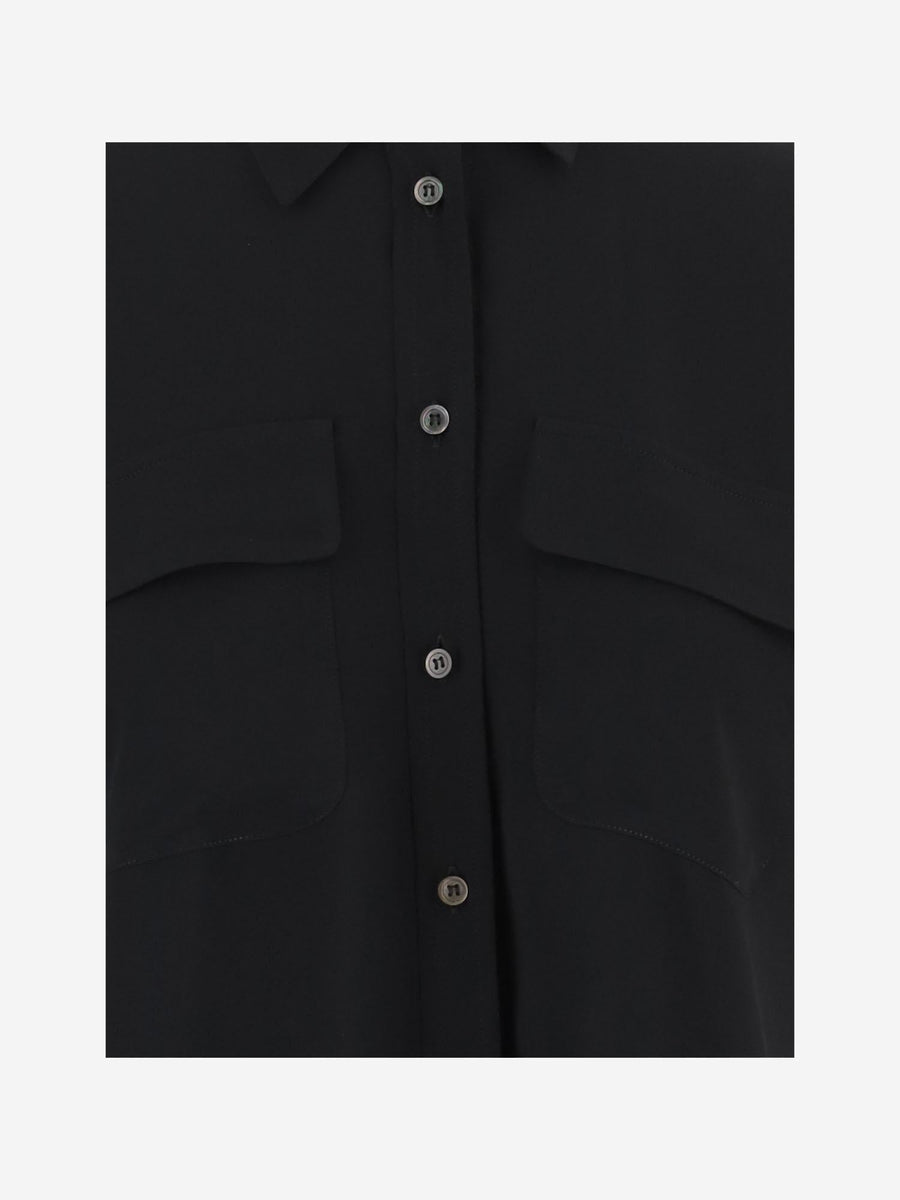 Shirt Acetate And Silk Black