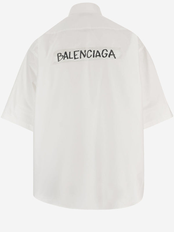 Cotton Shirt With Logo White
