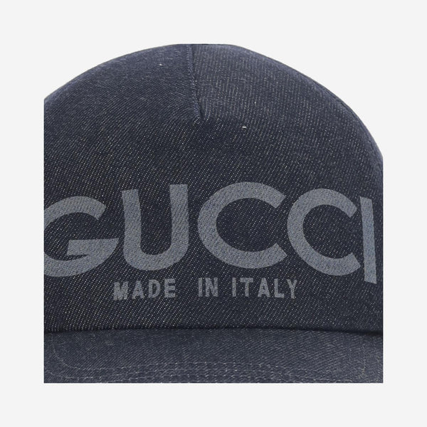 Lasered Denim Baseball Hat Dark Cotton