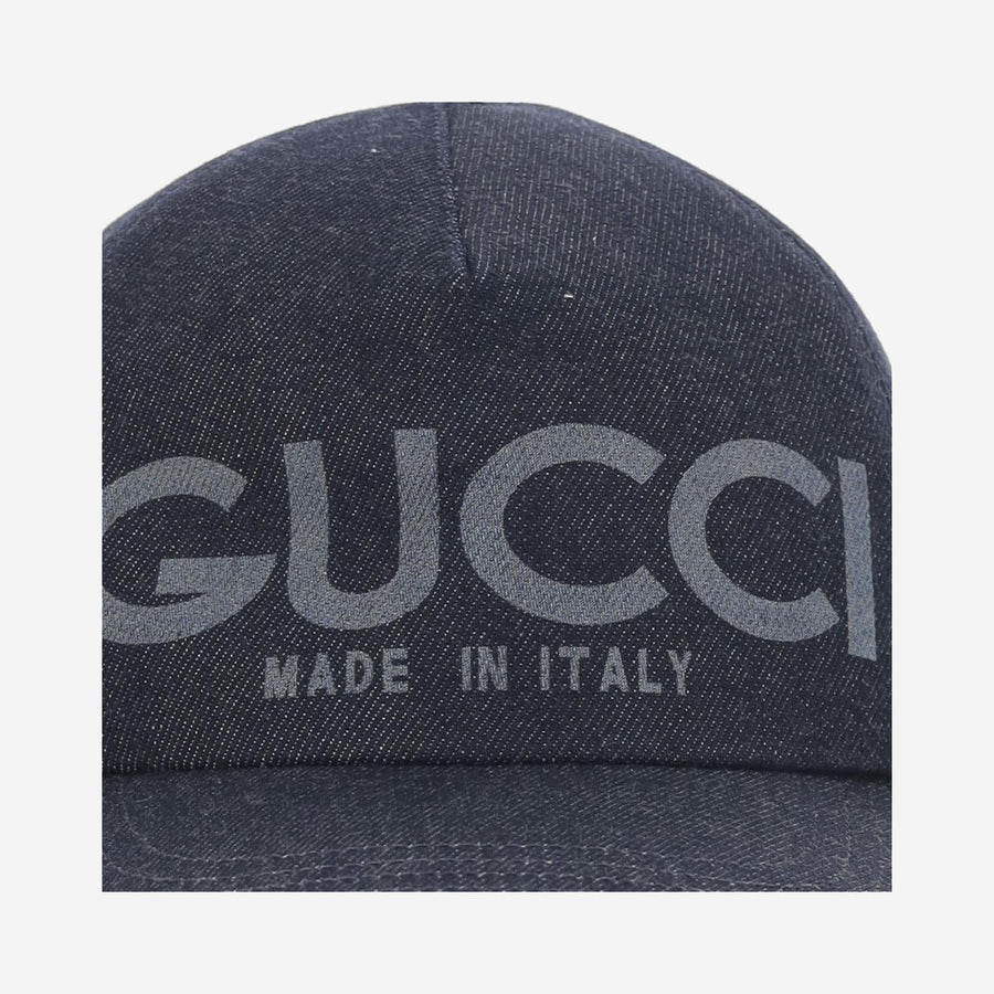 Lasered Denim Baseball Hat Dark Cotton