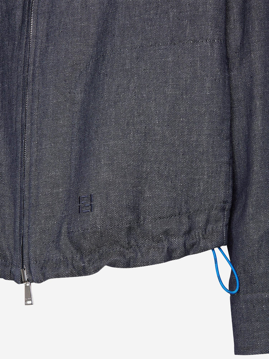 Jacket Reversible Linen-Cotton Dark Blue