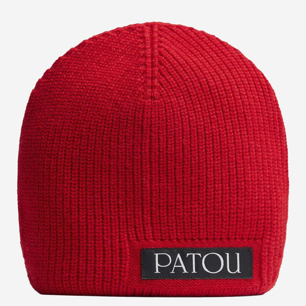 Stretch Wool Blend Beanie Red Hat