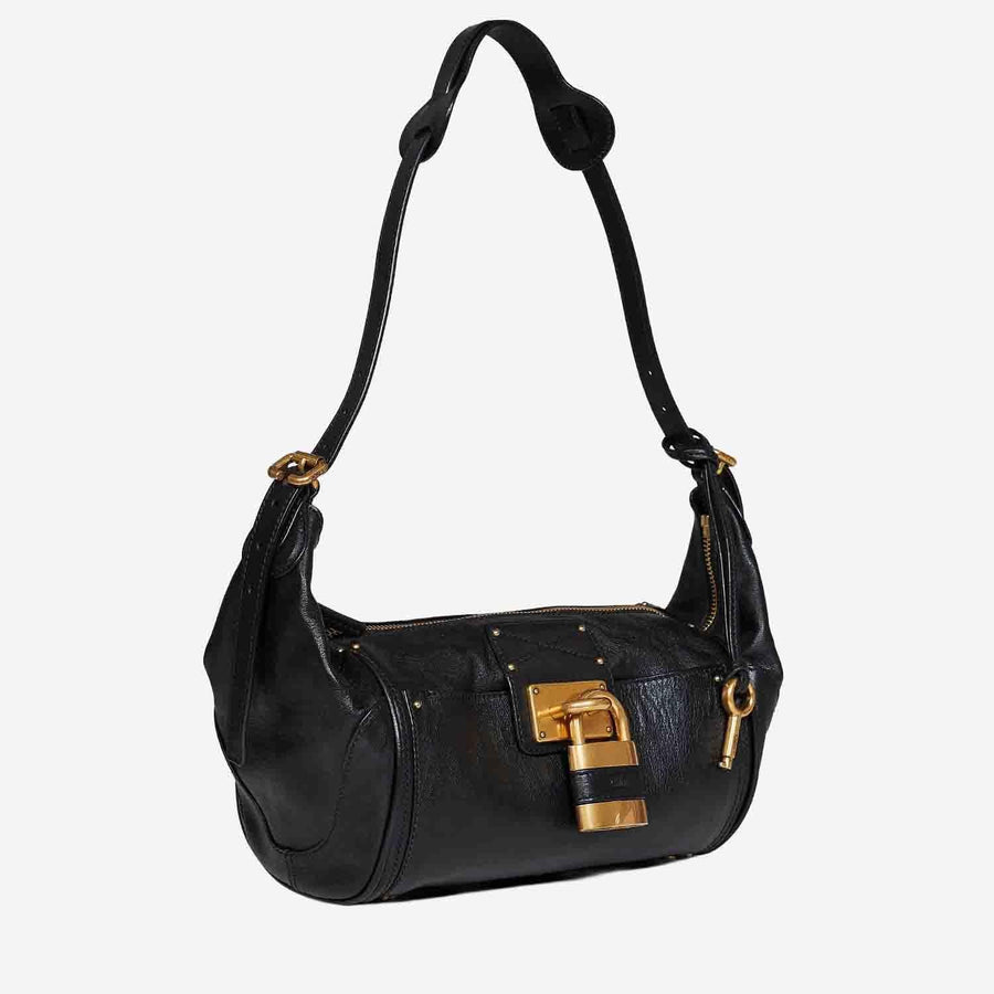 Leather Shoulder Bag Paddington Black