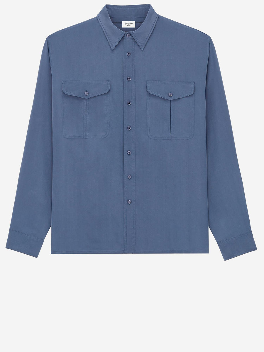 Shirt Navy Viscose