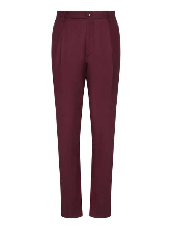 Trousers Burgundy Wool