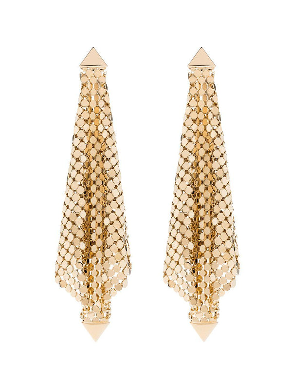 Earrings Wire Mesh Gold Brass
