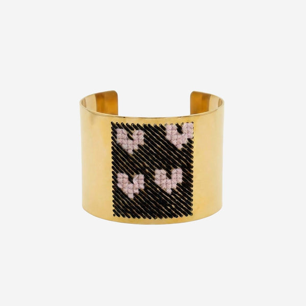 Bracelet With Heart Motif Multicolour Steel