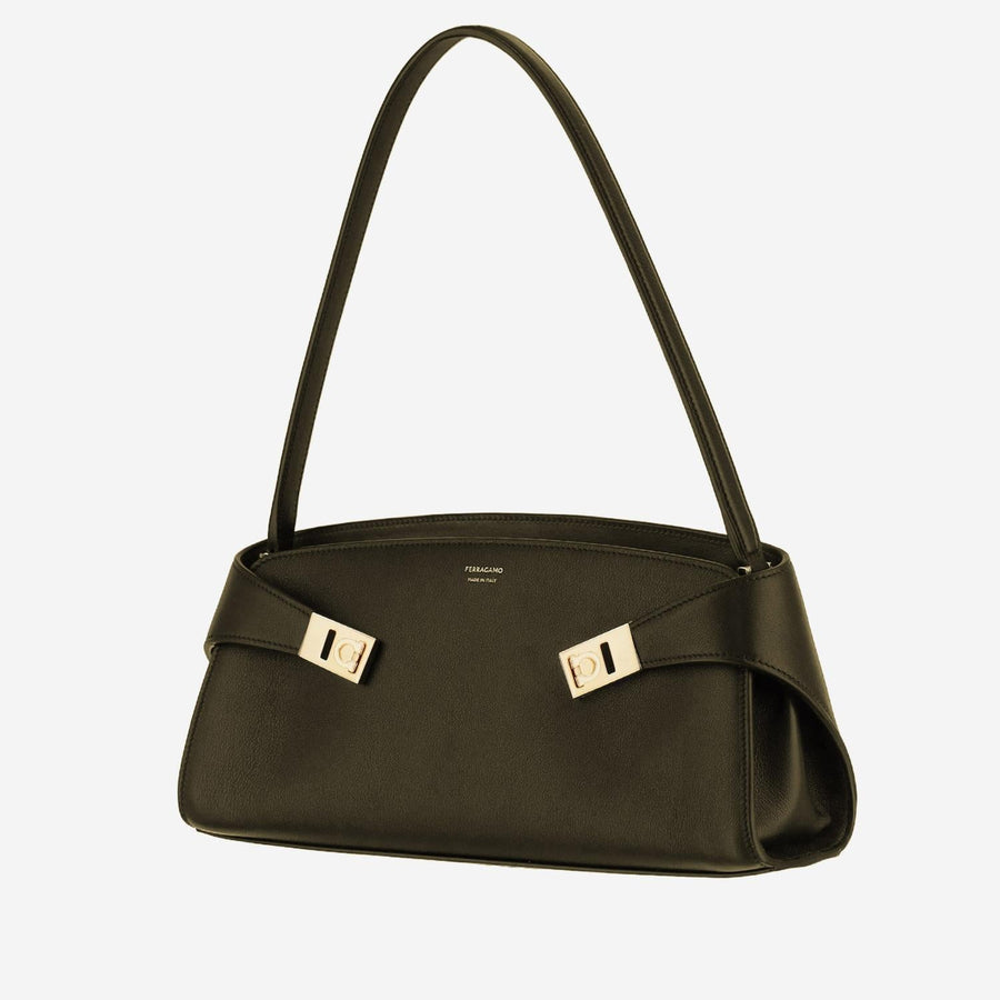 Shoulder Bag Hug East-West Olive Green Leather