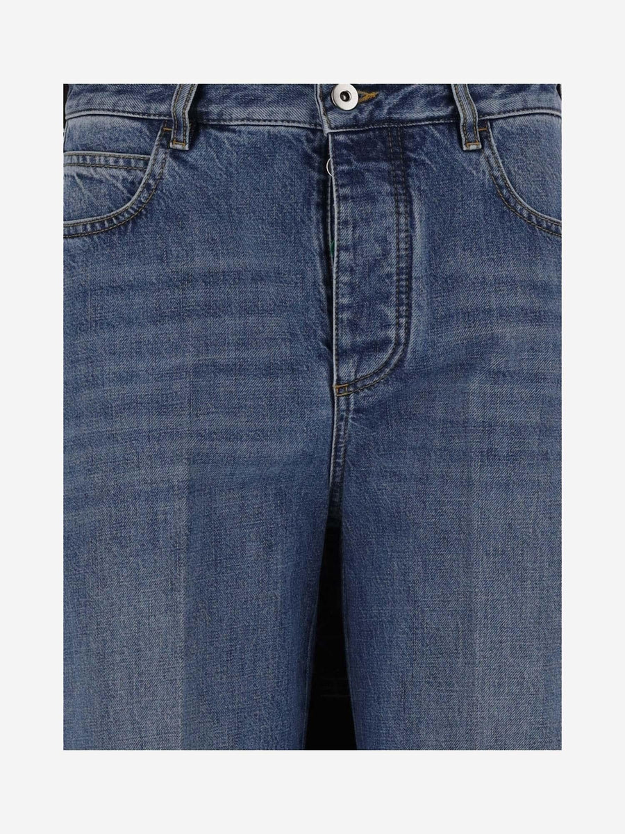 Cotton Denim Jeans Navy Trousers