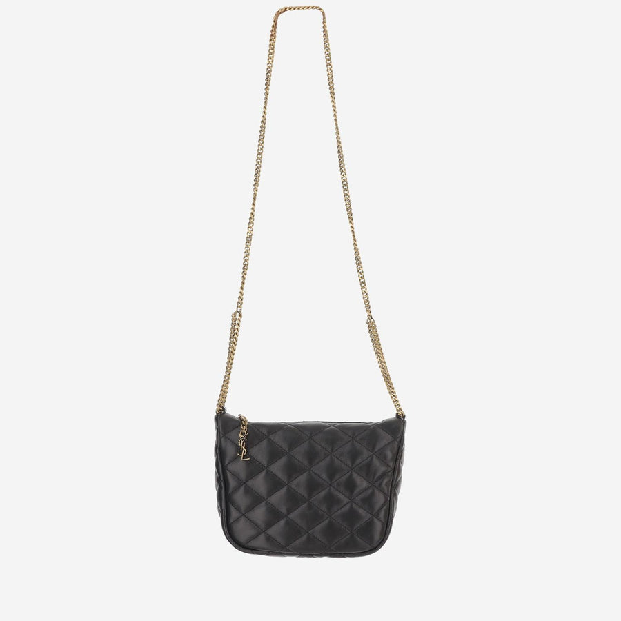Quilted Leather Shoulder Bag Black
