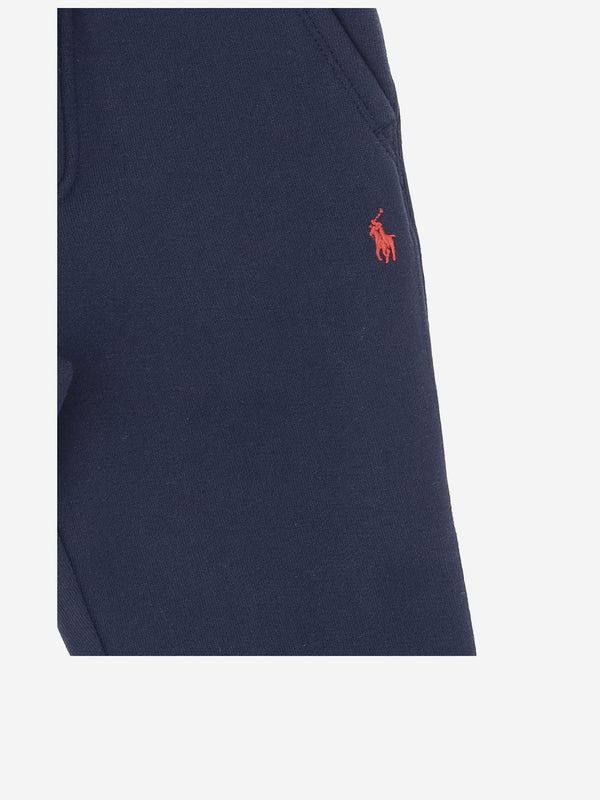 Jogging Pants Cotton-Blend Navy Trousers