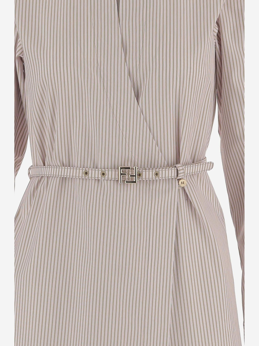Cotton Dress With Striped Pattern