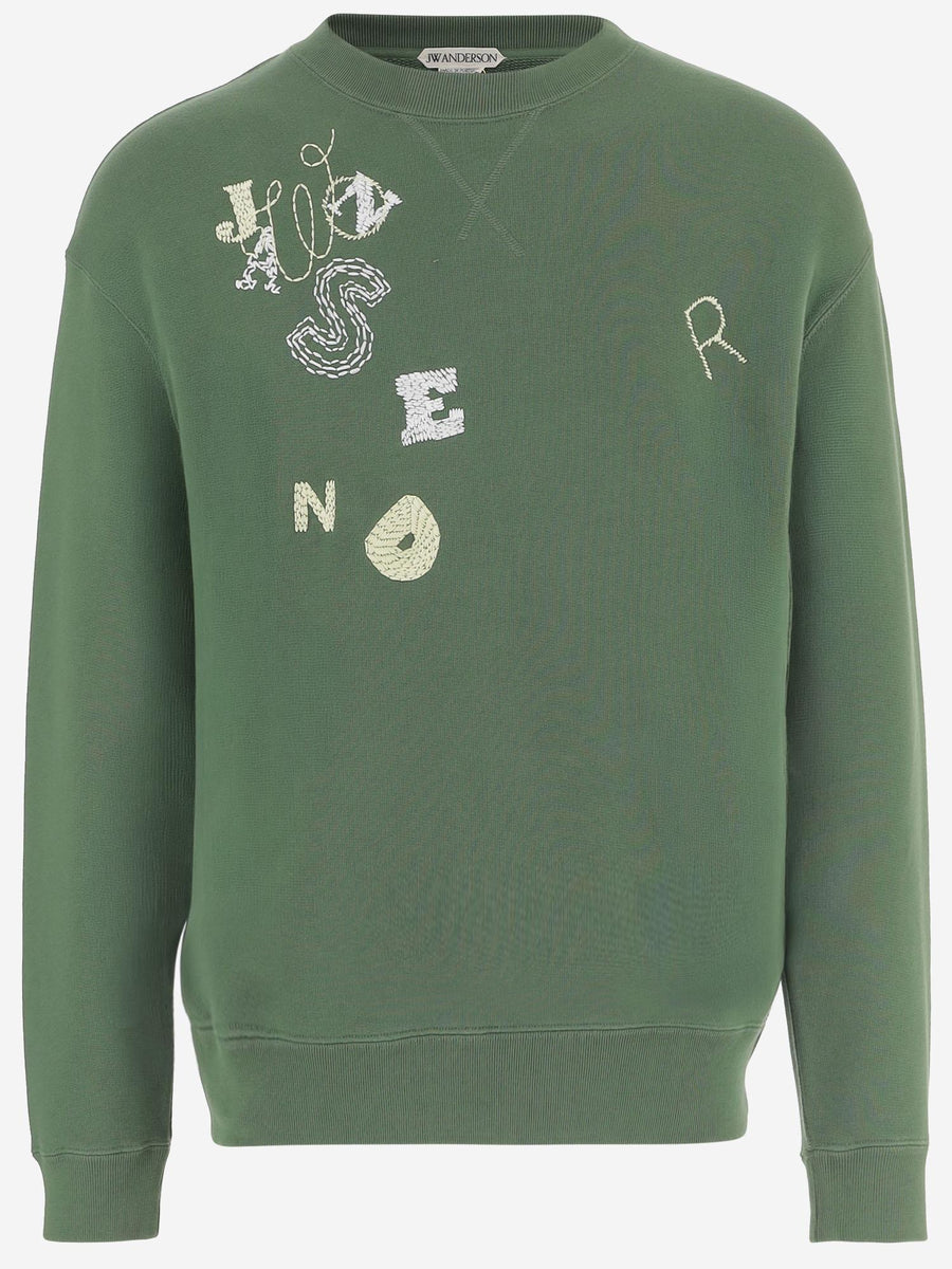 Cotton Sweatshirt Green Sweatshirts