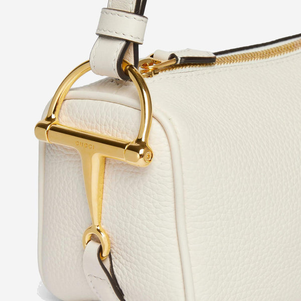 Shoulder Bag Half Horsebit Ivory Leather