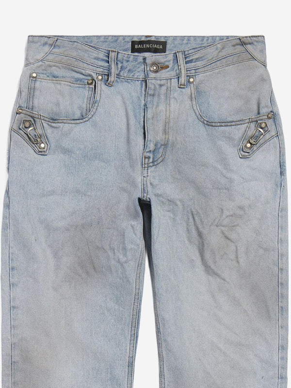 Light Blue Cotton Denim City Jeans Trousers