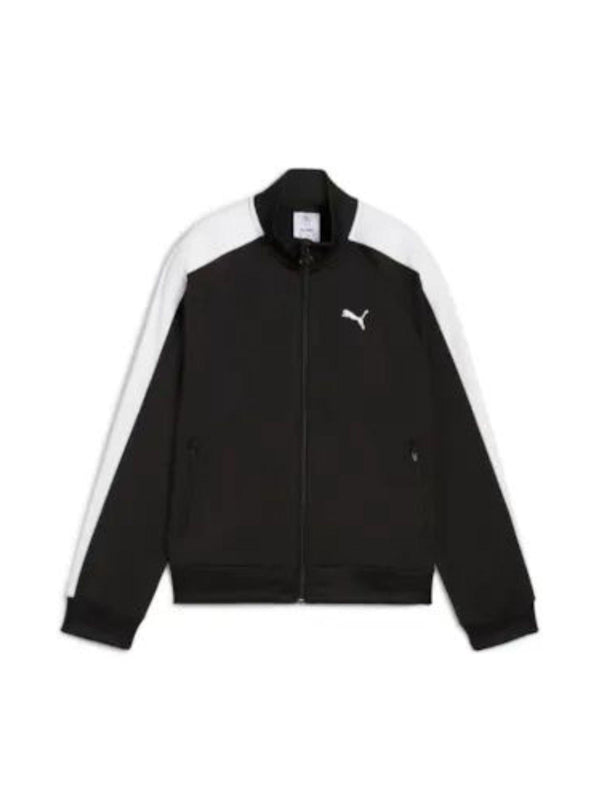 Kids Sweatshirt With Zip Closure Black Recycled Polyester Hoods & Sweatshirts