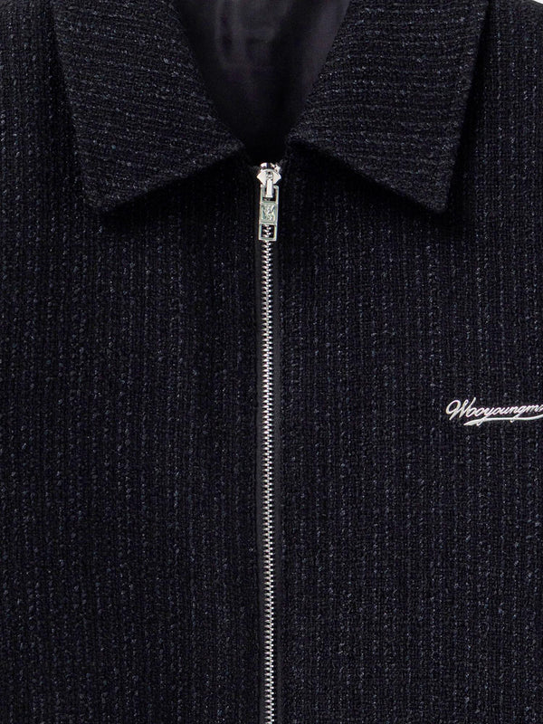 Jacket Stretch Wool-Blend Black