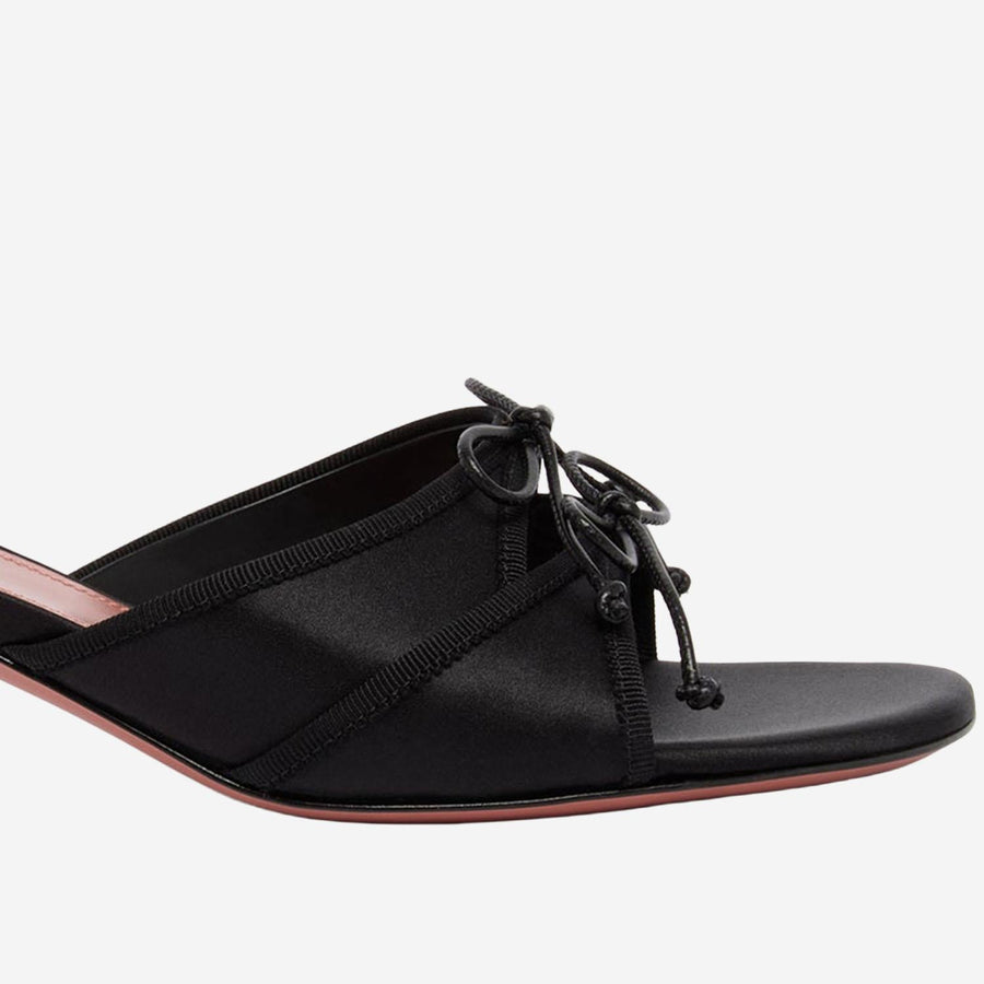 Sandals Eleonora Slipper Black Silk