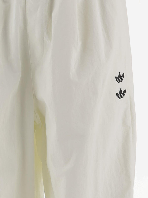 Jogging Pants White Recycled Polyamide Trousers