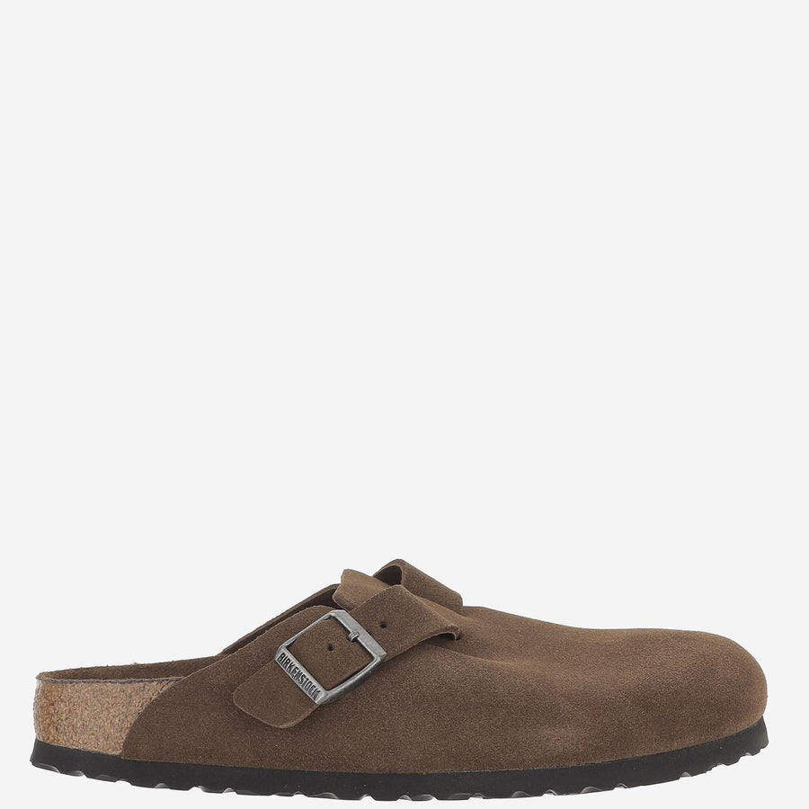 Clogs Boston Suede Brown Leather Slippers