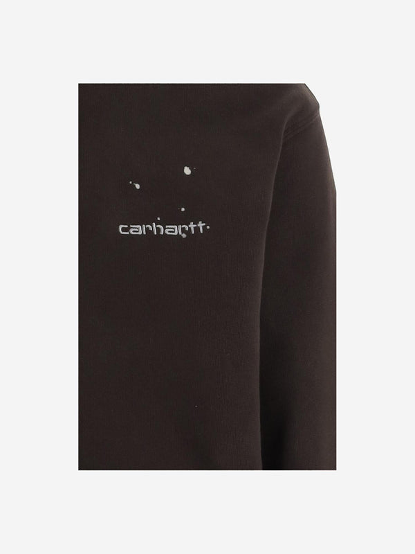 Cotton Sweatshirt With Logo Brown Sweatshirts