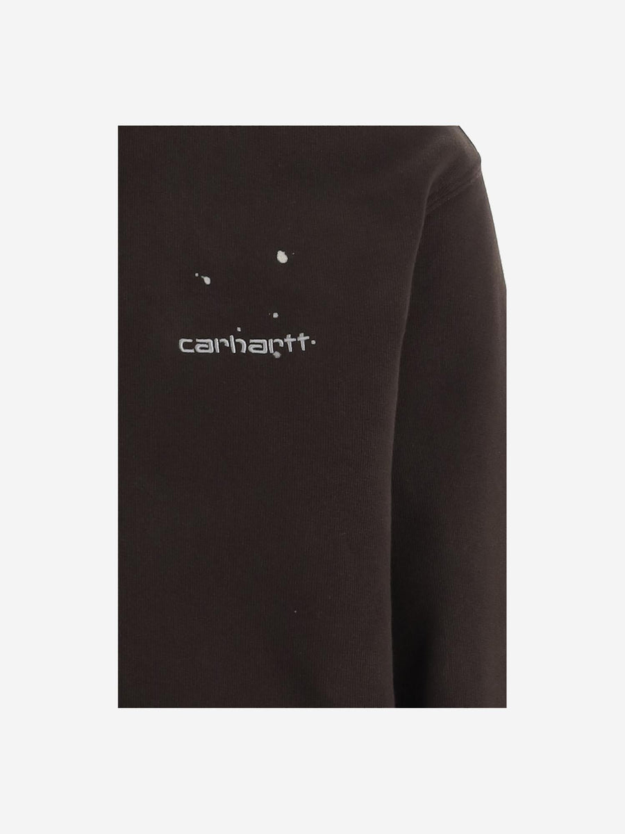 Cotton Sweatshirt With Logo Brown Sweatshirts