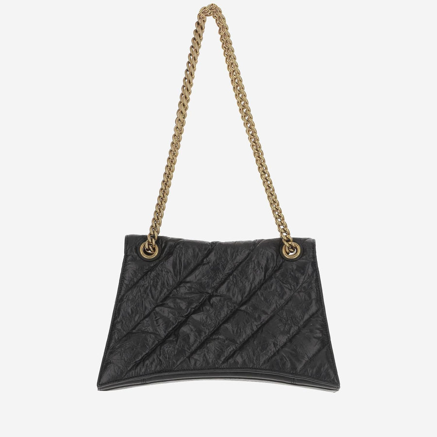 Crush Medium Quilted Leather Bag Black Calfskin Handbags