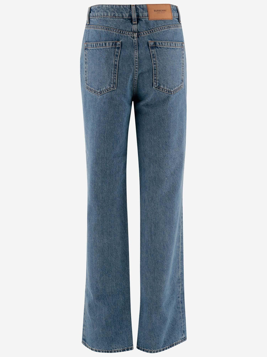 Jeans Straight Leg Denim Cotton
