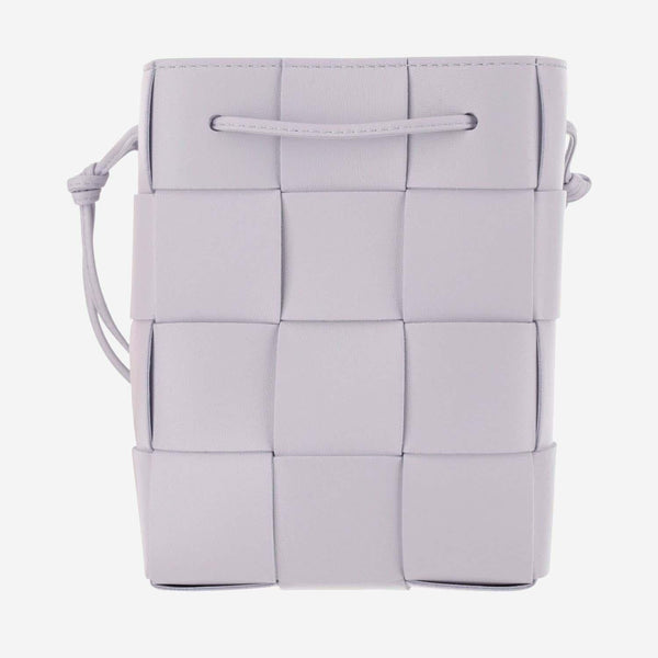 Small Cassette Bucket Shoulder Bag Lilac Lambskin Satchels & Cross Body