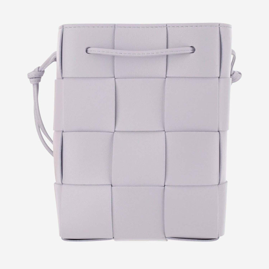 Small Cassette Bucket Shoulder Bag Lilac Lambskin Satchels & Cross Body