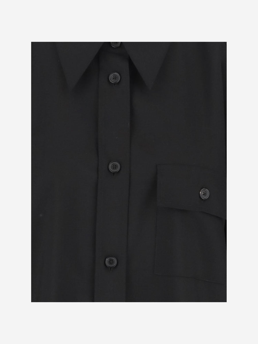 Yatty Wool Top Shirt Black