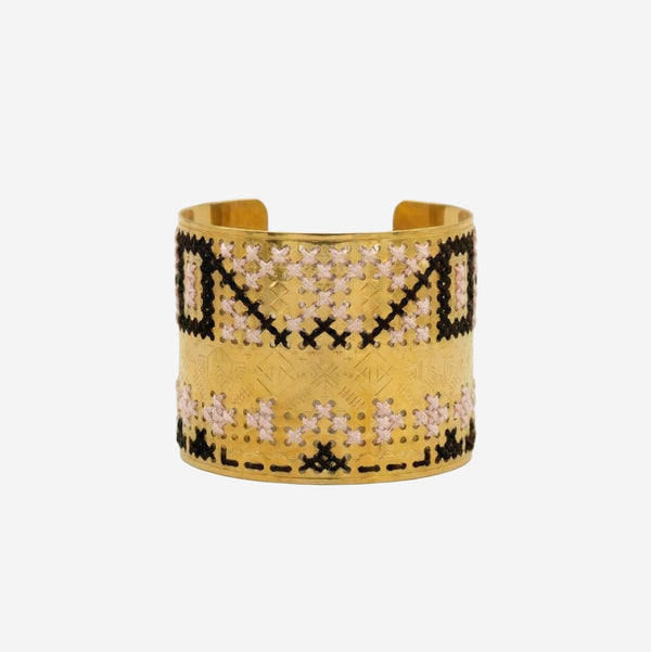 Wide Bracelet Two-Tone Steel Multicolour