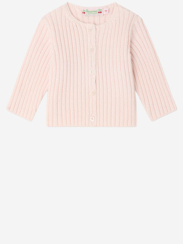 Cardigan Cashmere Blend Pink Cotton