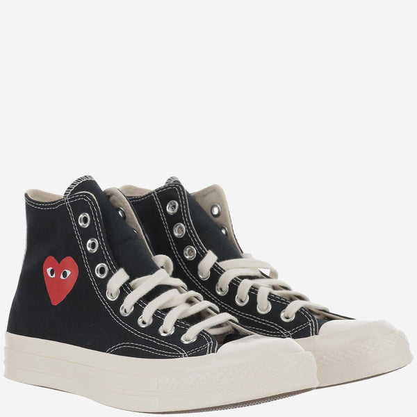 Comme Des Garçons X Converse Sneakers Black Cotton; Sole: Rubber Trainers