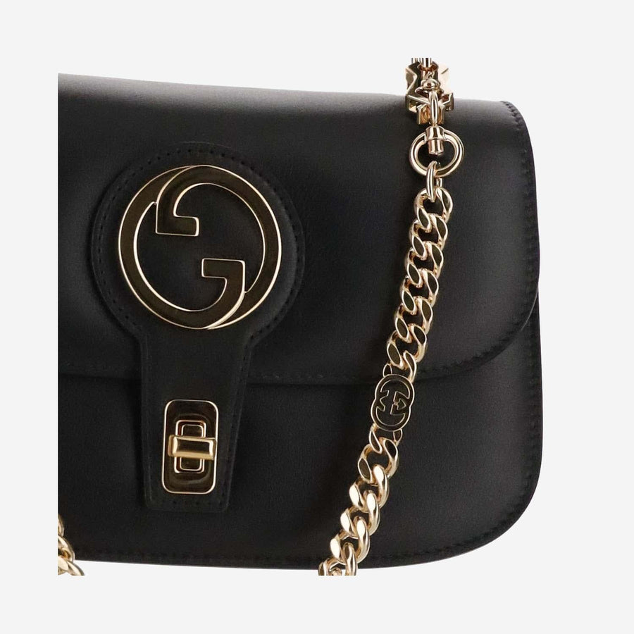 Gucci Blondie Handbag Small Size Black Calfskin Shoulder Bags