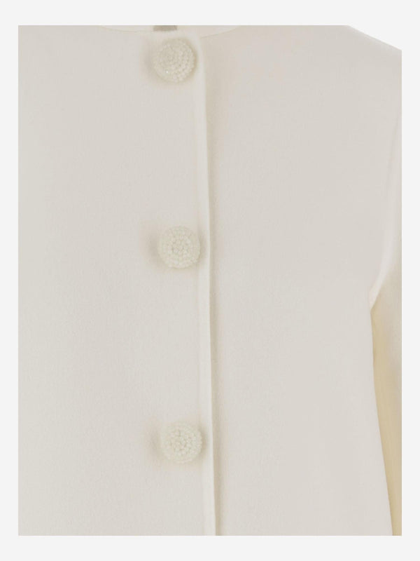 Virgin Wool And Cashmere Coat Ivory