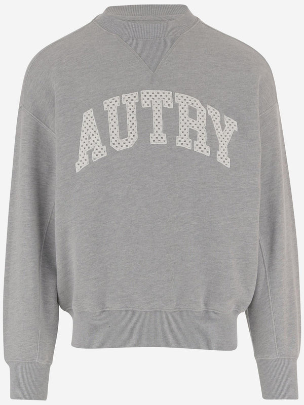 Cotton Sweatshirt With Logo Grey Sweatshirts