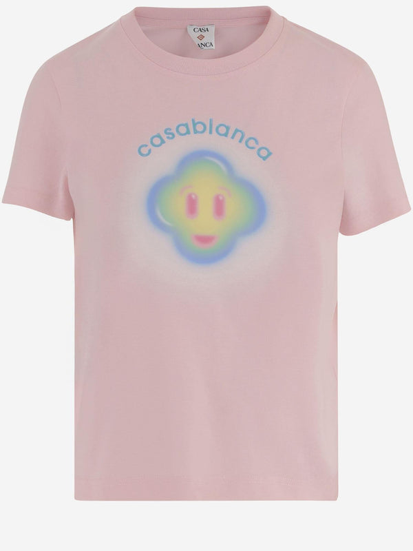 Cotton T-Shirt With Logo Pink Main: Organic T-shirts & Jerseys