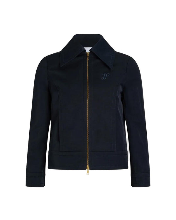 Short Zipped Jacket - Navy Black Blue
