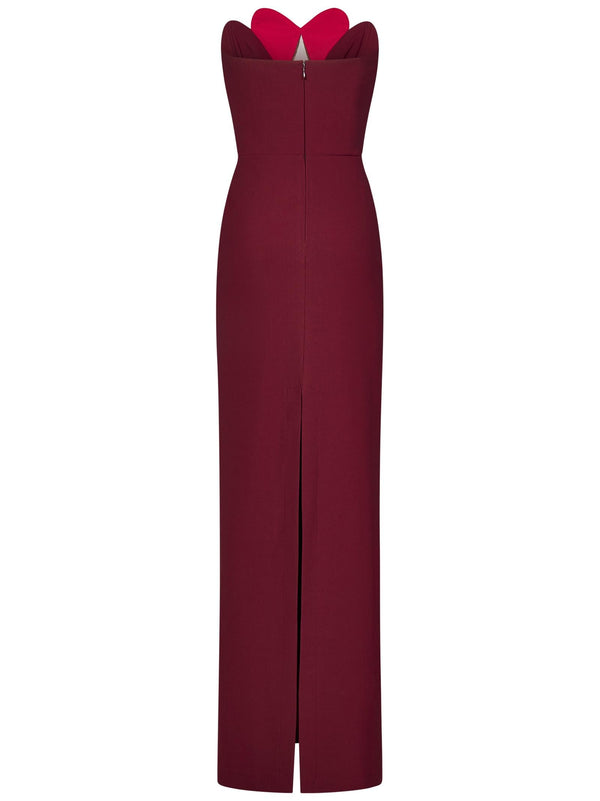 Long Dress Burgundy Viscose