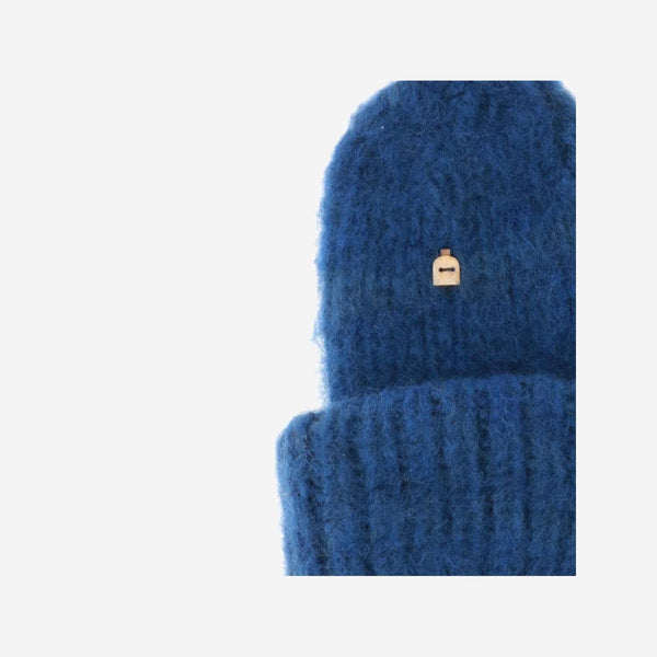 Handmade Wool Beanie Navy Hat