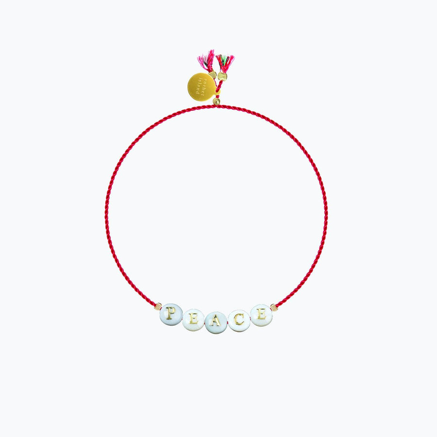 Bracelet With Shell And Glass Pearls Multicolour Fabric/glass